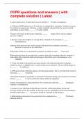 CCPR questions and answers &vert; with complete solution &vert; Latest 