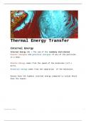A* Summary notes with for 3.6.2.1 Thermal energy transfer, A level Physics. 