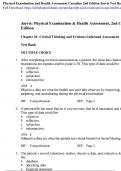 Physical Examination and Health Assessment Canadian 2nd Edition Jarvis Test Bank