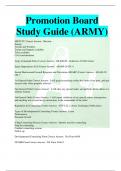 Promotion Board  Study Guide (ARMY) METT-TC Correct Answer: Mission;  Enemy;  Terrain and Weather;  Troops and Support available; Time available;  Civil considerations Army Command Policy Correct Answer: AR 600-20 ; Authorizes UCMJ Action Equal Opportunit