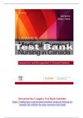 Test Bank For Lewis's Medical Surgical Nursing in Canada 5th Edition by Jane Tyerman, Shelley Cobbett 9780323791564 Chapter 1-72 Complete Guide.