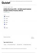 NURS-272_Final (W9) - ATI (RN Adult Medical Surgical Online Practice 2016 B