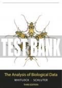 Test Bank For The Analysis of Biological Data - Third Edition ©2020 All Chapters - 9781319226299