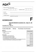 AQA GCSE BIOLOGY Foundation Tier Paper 1F QP  2023