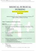 MEDICAL-SURGICAL  NURSING Real exam 2023&sol;2024 update  Final exam