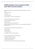 IAHSS Chapter exam questions 2024 with 100&percnt; correct answers