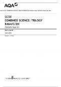 AQA GCSE COMBINED SCIENCE: TRILOGY8464/C/2H Chemistry Paper 2H Mark scheme June 2023
