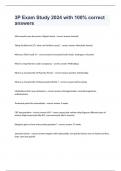 3P Exam Study 2024 with 100&percnt; correct answers