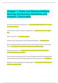 Chapter 1- Roles and Responsibilities&period; Nursing introductory Questions&comma;and answers&period; Examinable