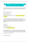 Chapter 18 NR 509 Final Questions and Answers with Verified Solutions