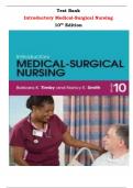  Introductory Medical-Surgical Nursing 10th Edition Test Bank By Barbara K Timby&comma; Nancy E&period; Smith &vert; All Chapters&comma; Latest-2024&vert;