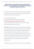 AHIMA RHIA EXAM PREP 2023-2024 &lpar;7TH EDITION&rpar; ACTUAL EXAM QUESTIONS AND CORRECT DETAILED ANSWERS WITH RATIONALES