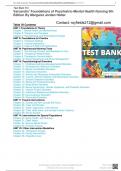 Test bank Varcarolis' Foundations of PsychiatricMental Health Nursing 9th Edition Chapter 1-36 &vert; Complete Guide Newest Version 2024