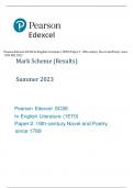 Pearson Edexcel GCSE In English Literature (1ET0) Paper 2: 19th-century Novel and Poetry since  1789 MS 2023