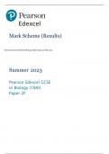 Pearson Edexcel GCSE In Biology (1BI0) Paper 2F MS 2023