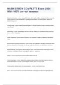 NASM STUDY COMPLETE Exam 2024 With 100&percnt; correct answers
