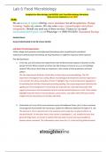 Straighterline Microbiology Lab BIO250L Lab 6 Food Microbiology Worksheet &lpar;New Version Updated&rpar; Scored 100&percnt;