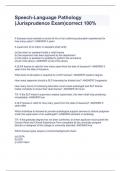 Speech-Language Pathology &lpar;Jurisprudence Exam&rpar;correct 100&percnt;