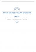 SKILLS COURSE FOR LAW STUDENTS    NOTES 