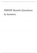 PMHNP Boards Questions & Answers 2023/ 2024