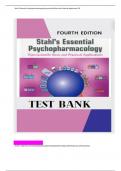 Exam (elaborations) STAHL'S ESSENTIAL PSYCHOPHARMACOLOGY NEUROSCIENTIF (601)  The Prescriber's Guide, Antidepressants 2024 Reviewed