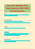 Exam 421 Window Clerk Exam Question With 100&percnt; Correct Answers&period;