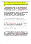 RN Adult Medical Surgical Online Practice 2019 A for NGN Questions And Answers 100&percnt; A&plus;