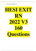 HESI EXIT RN 2022 V3 160 Questions with Complete Rationales