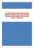 Test Bank for Davis Advantage for Fundamentals of Nursing Care&colon; Concepts&comma; Connections & Skills 4th Edition By Marti Burton&semi; David Smith &lpar;&rpar; &sol;9781719644556&sol; Chapter 1-38&sol; Complete Questions and Answers A&plus;