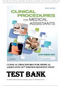 Exam (elaborations) Clinical Procedures for Medical 601  Clinical Procedures for Medical Assistants - E-Book 2024 Reviewed