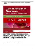 Exam (elaborations) Cherry & Jacob: Contemporary Nursing: Issues, Tren  Contemporary Nursing 2024 Reviewed