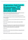 BEST REVIEW Progression&colon; Field Tech II - III Conventional 100&percnt;  VERIFIED ANSWERS  2024&sol;2025 EXAM