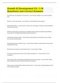Growth & Development Ch&period; 1-16 Questions and Correct Answers