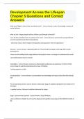 Development Across the Lifespan Chapter 5 Questions and Correct Answers