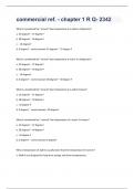 commerical ref. - chapter 1 R Q- 2342 Question and answers 2023/2024 verified to pass