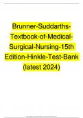 Brunner-Suddarths-Textbook-of-Medical-Surgical-Nursing-15th Edition-Hinkle-Test-Bank (latest 2024)