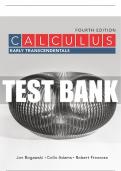 Test Bank For Calculus: Early Transcendentals - Fourth Edition ©2019 All Chapters - 9781319055905