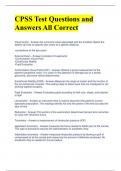 CPSS Test Questions and Answers All Correct 