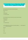 NC Dental Rules Exam &vert; 60 Questions with 100&percnt; Correct Answers &vert; Updated & Verified &vert; 2024