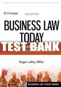 Test Bank For Business Law Today, Standard: Text & Summarized Cases - 13th - 2022 All Chapters - 9780357634851