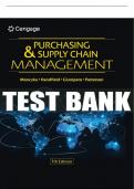 Test Bank For Purchasing & Supply Chain Management - 7th - 2021 All Chapters - 9780357442142