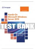 Test Bank For Hands-On Microsoft® Windows® Server 2019 - 3rd - 2021 All Chapters - 9780357436158