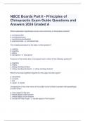 NBCE Boards Part II - Principles of Chiropractic Exam Guide Questions and Answers 2024 Graded A