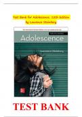 Test Bank for Adolescence, 12th Edition by Laurence Steinberg