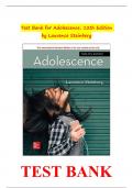Test Bank for Adolescence&comma; 12th Edition by Laurence Steinberg