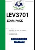 LEV3701 EXAM PACK 2024