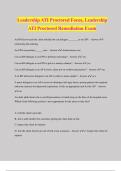 Leadership ATI Proctored Focus, Leadership ATI Proctored Remediation Exam