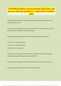 C785 Biochemistry preassessment Questions and  answers already graded A&plus;&vert; Updated & Verified &vert;  2024