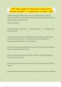c785 study guide PA Questions and answers  already graded A&plus;&vert; Updated & Verified &vert; 2024