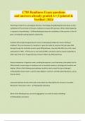 C785 Readiness Exam questions and answers already graded A&plus;&vert; Updated &  Verified &vert; 2024